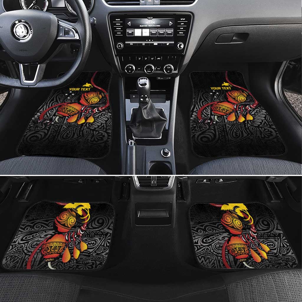 Personalized Papua New Guinea Milne Bay Car Mats Bagi Necklace Mix Lime Pot Grunge