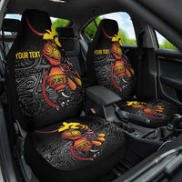 Personalized Papua New Guinea Milne Bay Car Seat Cover Bagi Necklace Mix Lime Pot Grunge