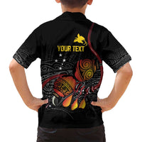 Personalized Papua New Guinea Milne Bay Family Matching Tank Maxi Dress and Hawaiian Shirt Bagi Necklace Mix Lime Pot Grunge