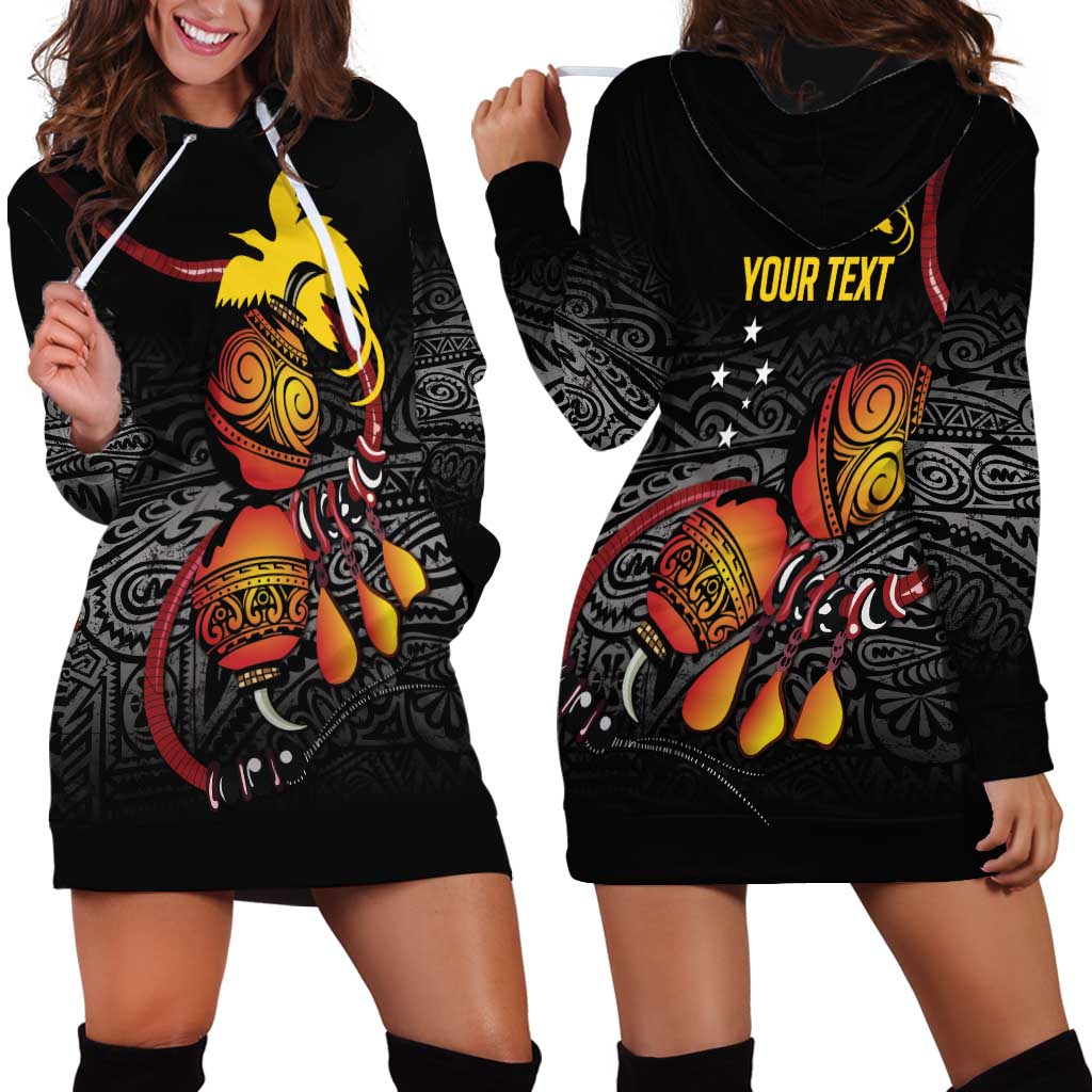 Personalized Papua New Guinea Milne Bay Hoodie Dress Bagi Necklace Mix Lime Pot Grunge