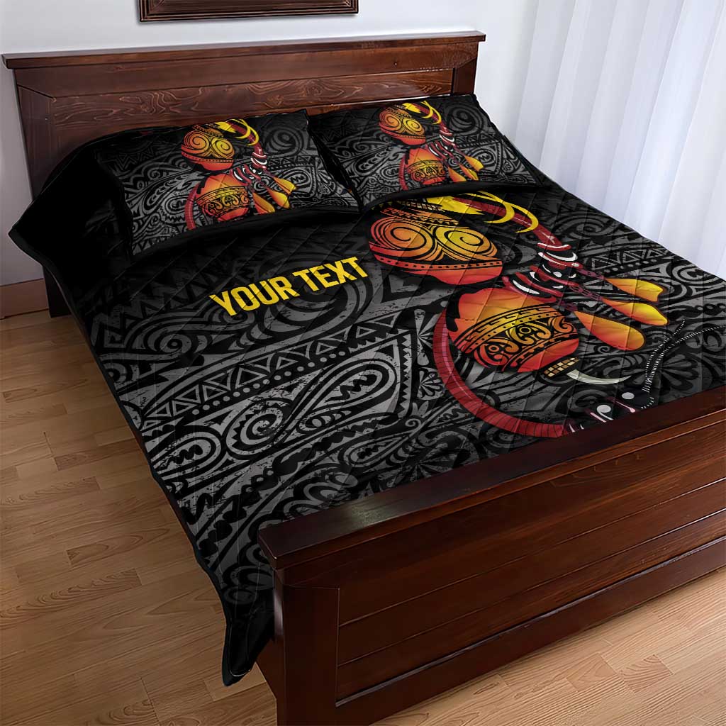 Personalized Papua New Guinea Milne Bay Quilt Bed Set Bagi Necklace Mix Lime Pot Grunge