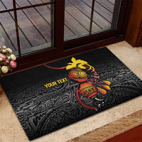 Personalized Papua New Guinea Milne Bay Rubber Doormat Bagi Necklace Mix Lime Pot Grunge