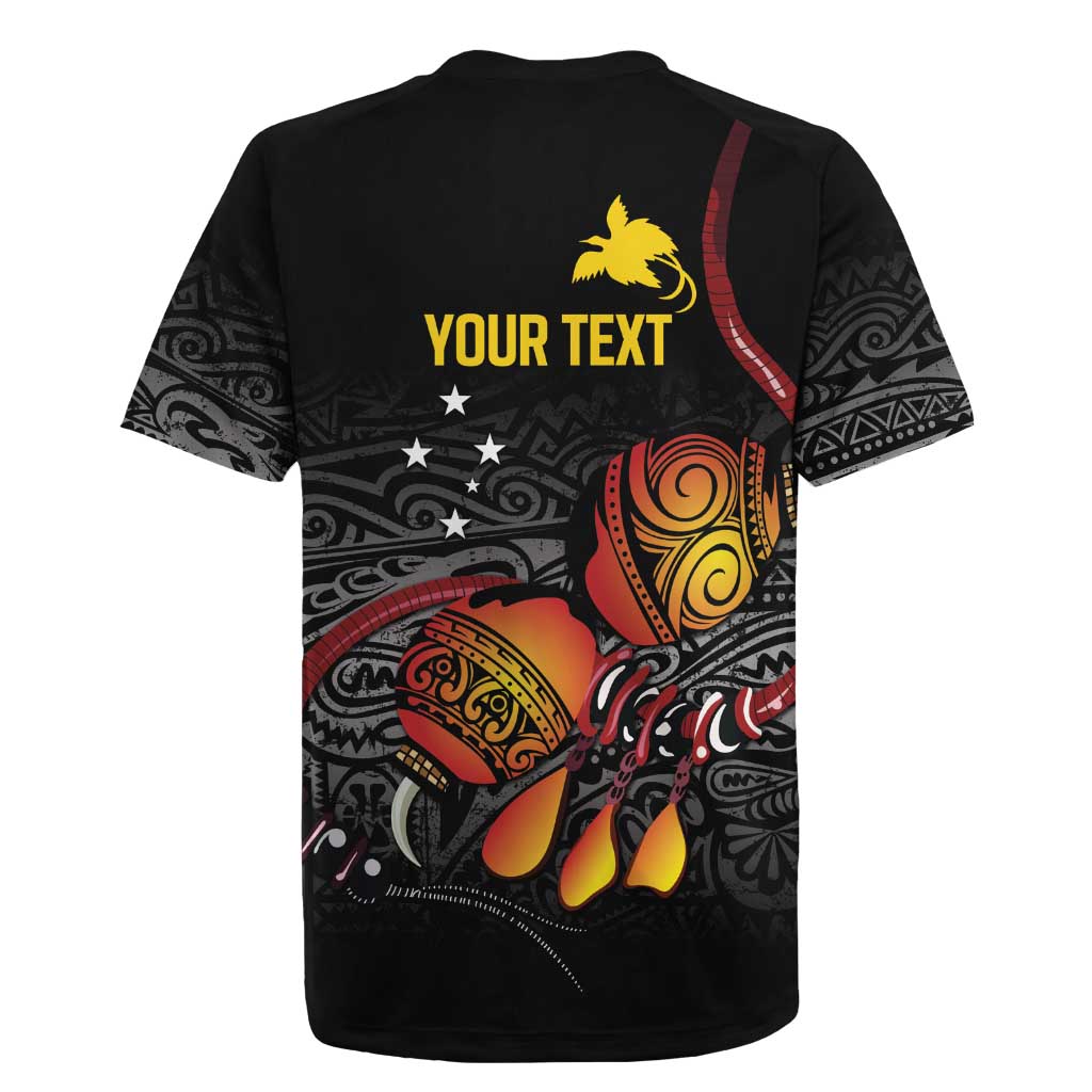 Personalized Papua New Guinea Milne Bay Rugby Jersey Bagi Necklace Mix Lime Pot Grunge