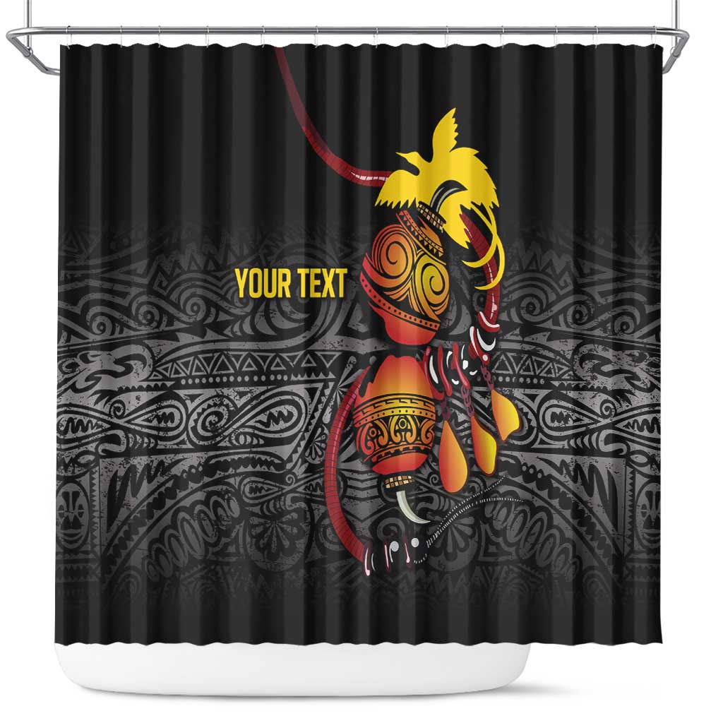 Personalized Papua New Guinea Milne Bay Shower Curtain Bagi Necklace Mix Lime Pot Grunge