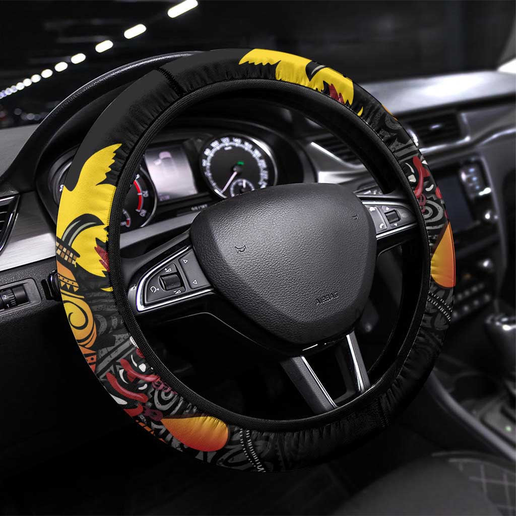 Papua New Guinea Milne Bay Steering Wheel Cover Bagi Necklace Mix Lime Pot Grunge