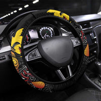Papua New Guinea Milne Bay Steering Wheel Cover Bagi Necklace Mix Lime Pot Grunge