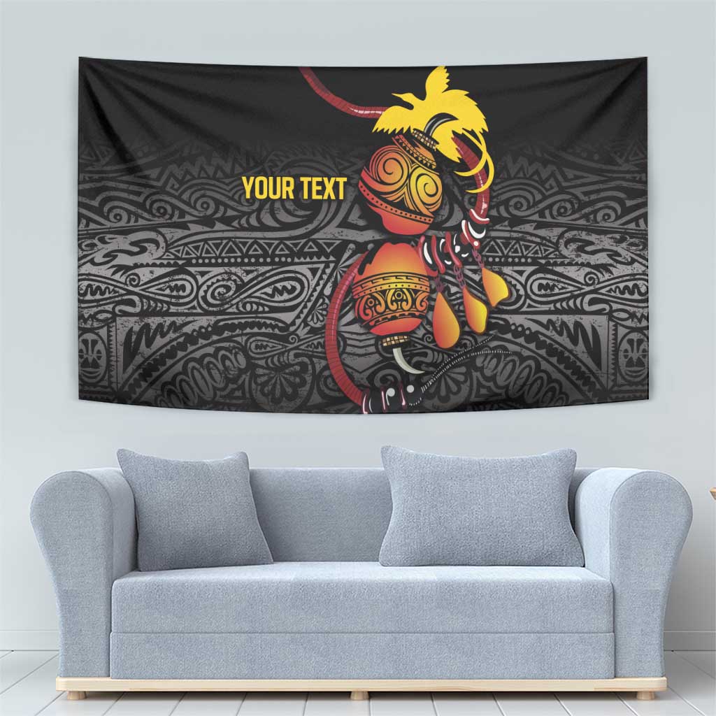 Personalized Papua New Guinea Milne Bay Tapestry Bagi Necklace Mix Lime Pot Grunge