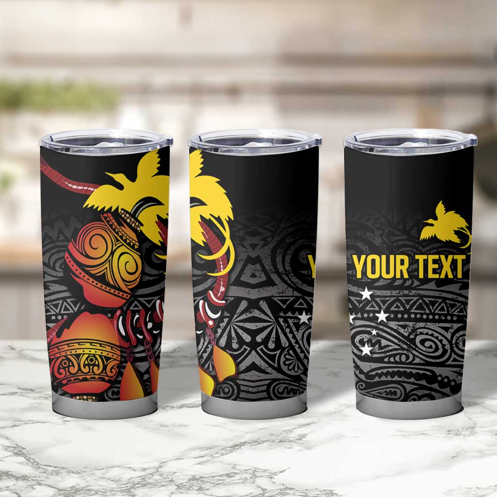 Personalized Papua New Guinea Milne Bay Tumbler Cup Bagi Necklace Mix Lime Pot Grunge