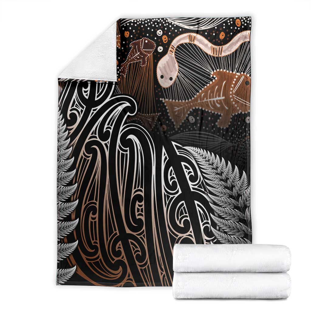 Aotearoa Maori - Australia Indigenous Blanket Koiri Whakairo Mix Aboriginal Art - Polynesian Pride