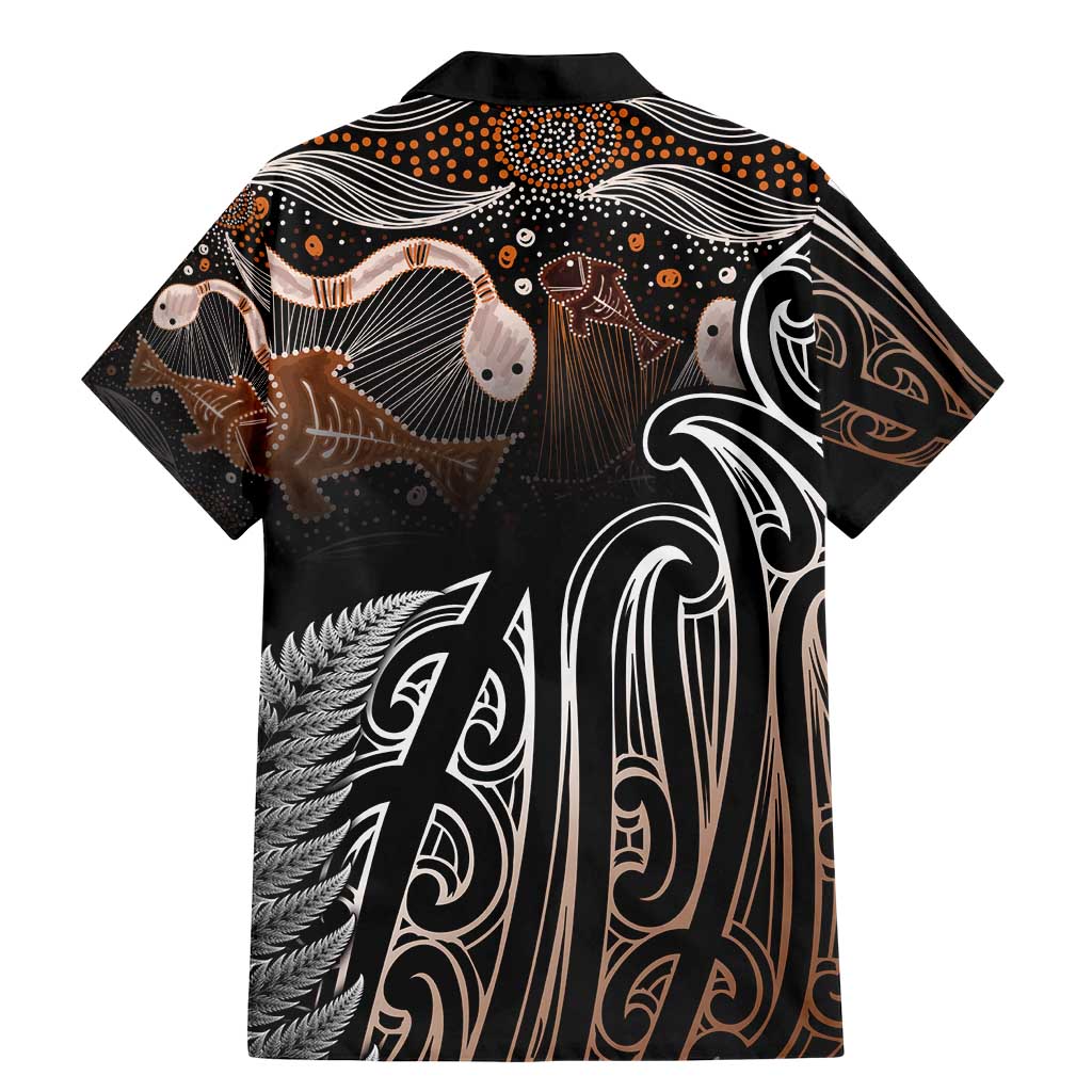 Aotearoa Maori - Australia Indigenous Family Matching Mermaid Dress and Hawaiian Shirt Koiri Whakairo Mix Aboriginal Art - Polynesian Pride