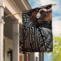 Aotearoa Maori - Australia Indigenous Garden Flag Koiri Whakairo Mix Aboriginal Art - Polynesian Pride