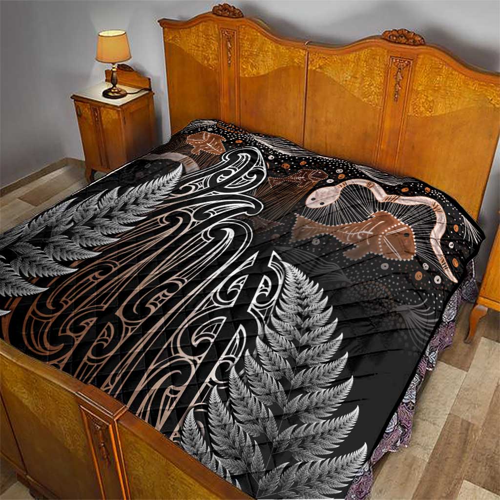 Aotearoa Maori - Australia Indigenous Quilt Koiri Whakairo Mix Aboriginal Art - Polynesian Pride