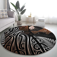 Aotearoa Maori - Australia Indigenous Round Carpet Koiri Whakairo Mix Aboriginal Art - Polynesian Pride