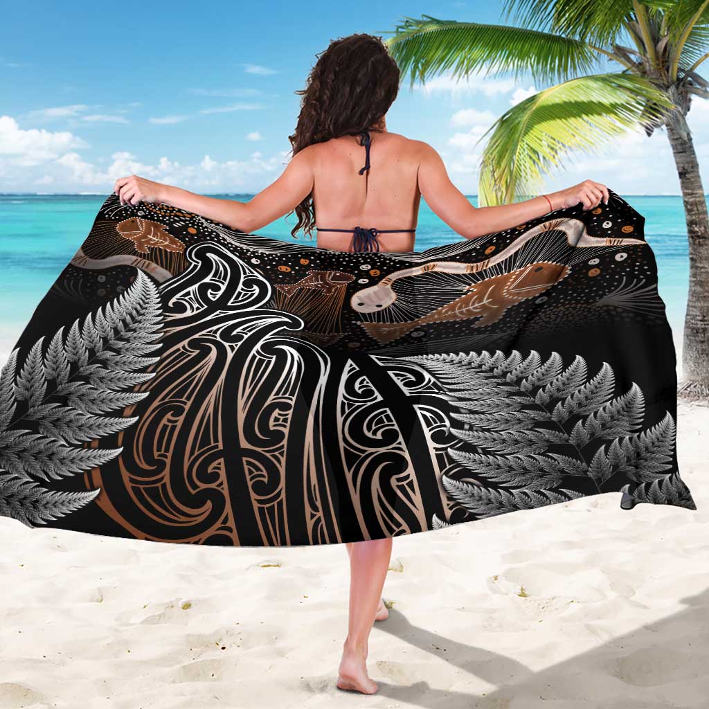 Aotearoa Maori - Australia Indigenous Sarong Koiri Whakairo Mix Aboriginal Art - Polynesian Pride