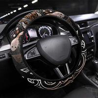 Aotearoa Maori - Australia Indigenous Steering Wheel Cover Koiri Whakairo Mix Aboriginal Art - Polynesian Pride