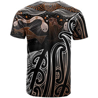Aotearoa Maori - Australia Indigenous T Shirt Koiri Whakairo Mix Aboriginal Art - Polynesian Pride