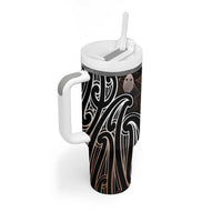 Aotearoa Maori - Australia Indigenous Tumbler With Handle Koiri Whakairo Mix Aboriginal Art - Polynesian Pride
