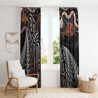 Aotearoa Maori - Australia Indigenous Window Curtain Koiri Whakairo Mix Aboriginal Art - Polynesian Pride