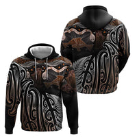 Aotearoa Maori - Australia Indigenous Zip Hoodie Koiri Whakairo Mix Aboriginal Art - Polynesian Pride