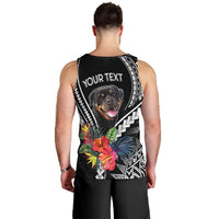Personalised Polynesian Dog Men Tank Top Rottweiler With Polynesia Pattern Curve Style LT7 - Polynesian Pride