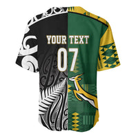 Custom Rugby South Africa New Zealand Greatest Rivals Baseball Jersey Tribal Motifs LT7 - Polynesian Pride