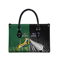 Rugby South Africa New Zealand Greatest Rivals Leather Bag Tribal Motifs LT7 - Polynesian Pride