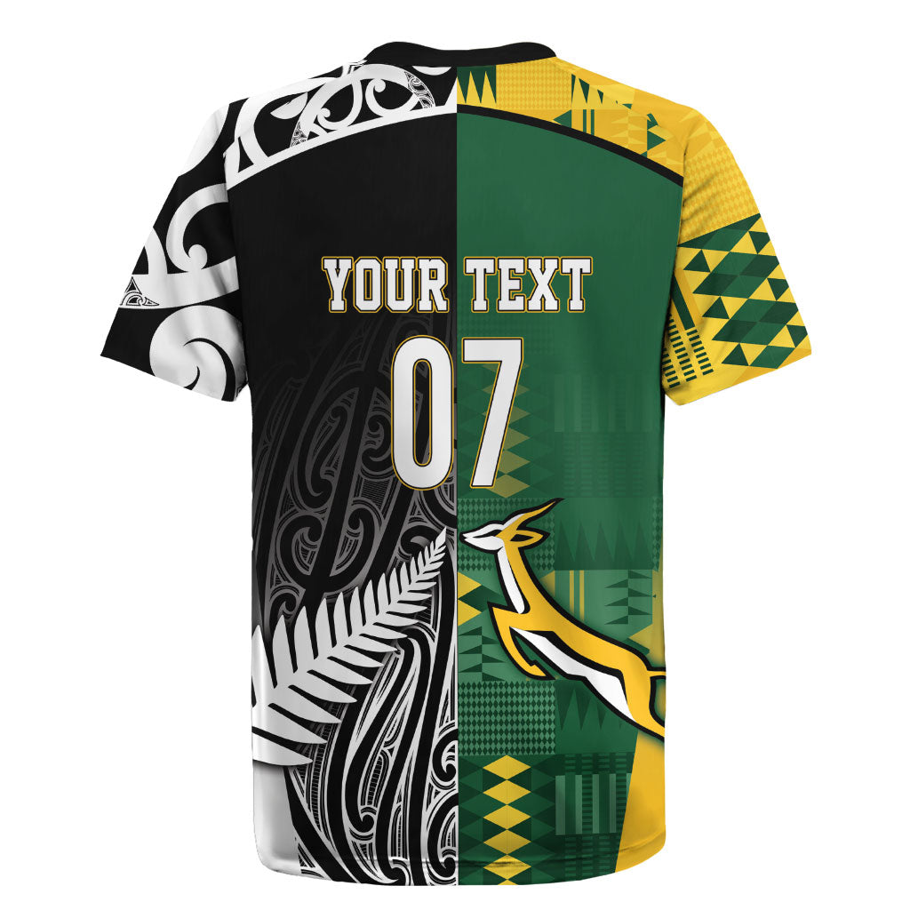 Custom Rugby South Africa New Zealand Greatest Rivals Rugby Jersey Tribal Motifs LT7 - Polynesian Pride