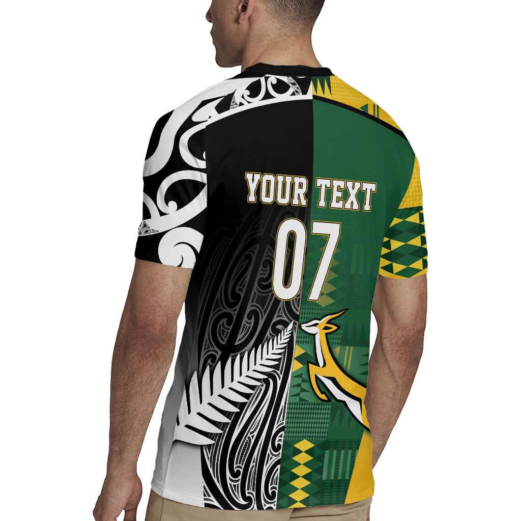 Custom Rugby South Africa New Zealand Greatest Rivals Rugby Jersey Tribal Motifs LT7 - Polynesian Pride