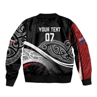 Aotearoa Maori Rugby Custom Bomber Jacket Kapa O Pango LT7 - Polynesian Pride
