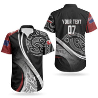 Aotearoa Maori Rugby Custom Couples Matching Long Sleeve Bodycon Dress and Hawaiian Shirt Kapa O Pango LT7 - Polynesian Pride