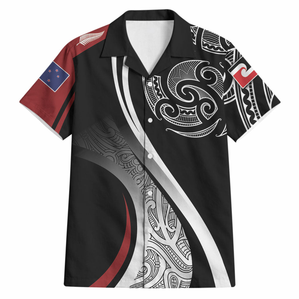 Aotearoa Maori Rugby Custom Hawaiian Shirt Kapa O Pango LT7 Black - Polynesian Pride