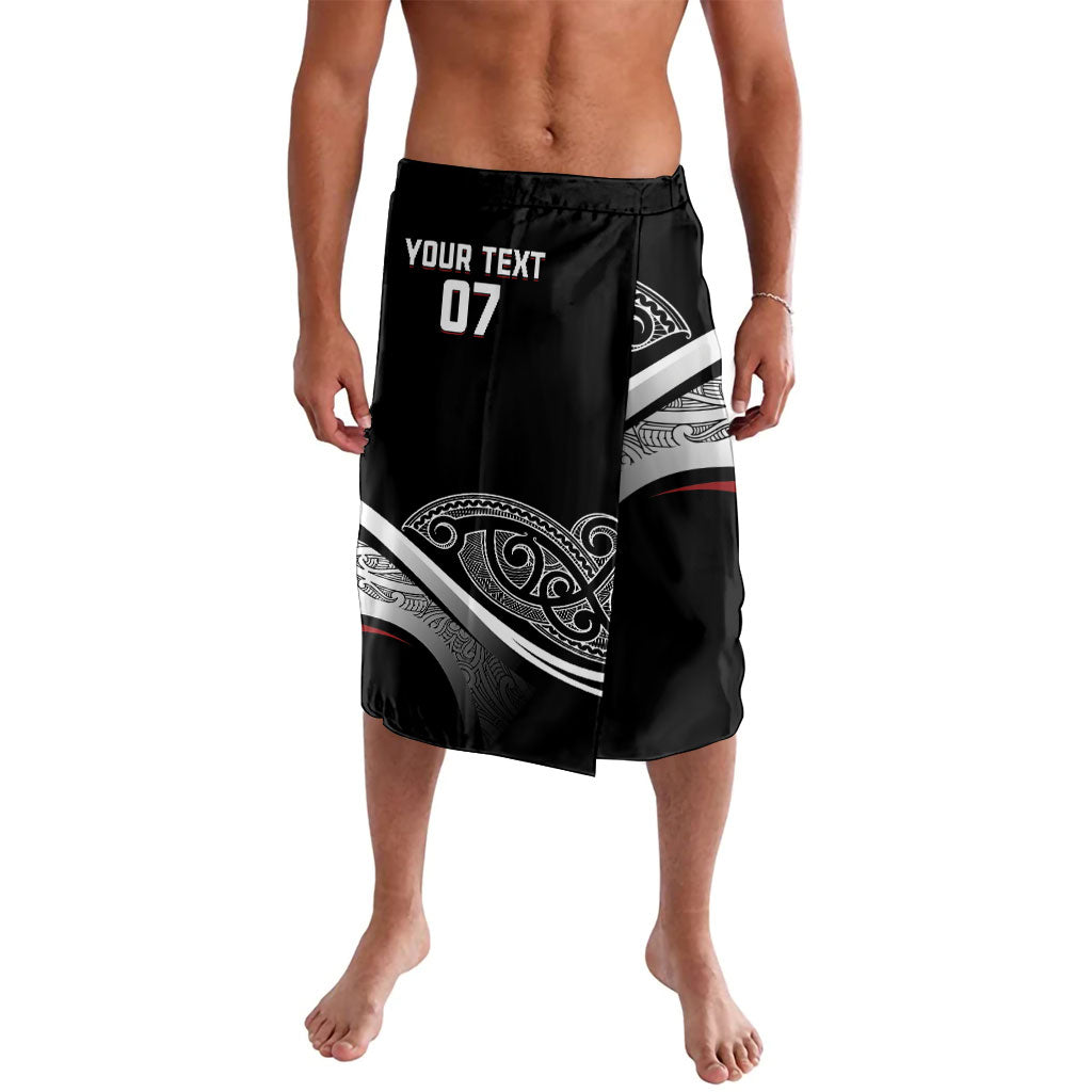 Aotearoa Maori Rugby Custom Lavalava Kapa O Pango LT7 Black - Polynesian Pride