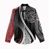Aotearoa Maori Rugby Custom Women Casual Shirt Kapa O Pango LT7 - Polynesian Pride