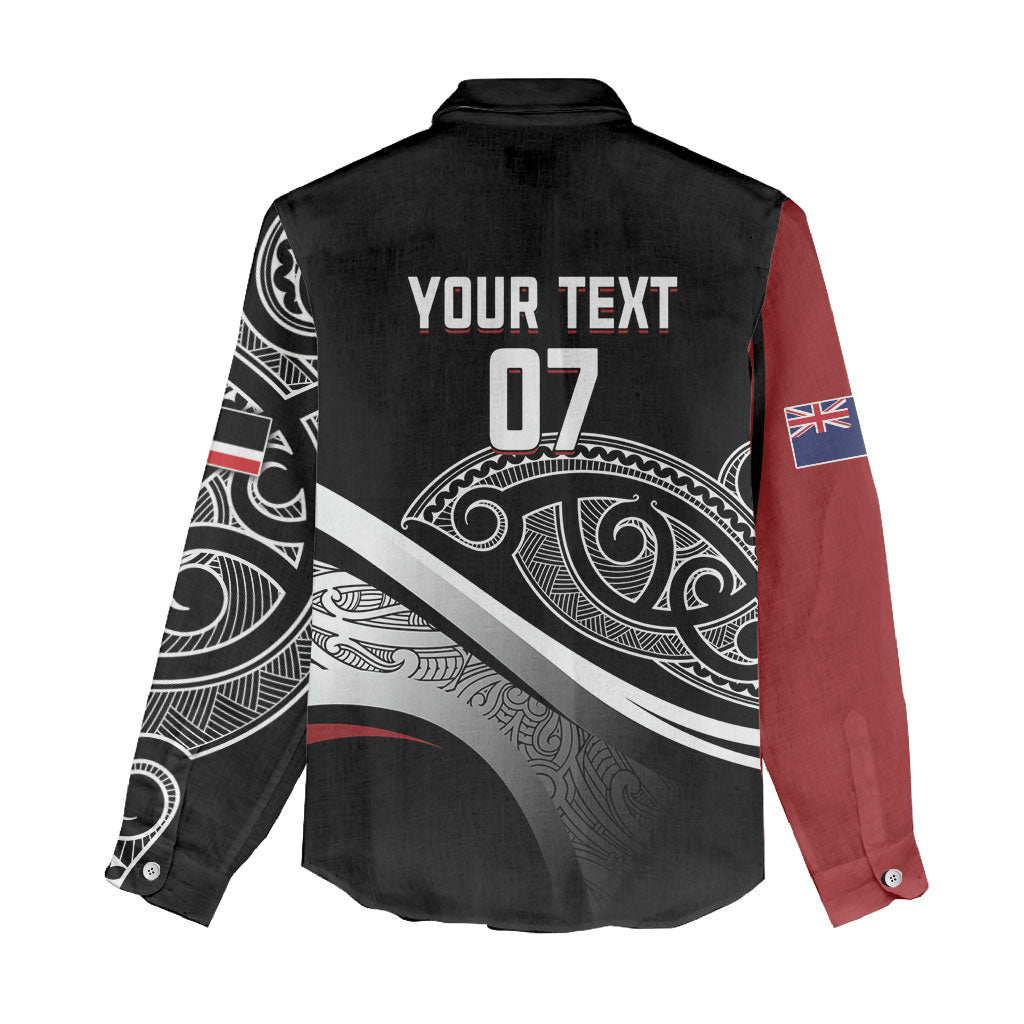 Aotearoa Maori Rugby Custom Women Casual Shirt Kapa O Pango LT7 - Polynesian Pride