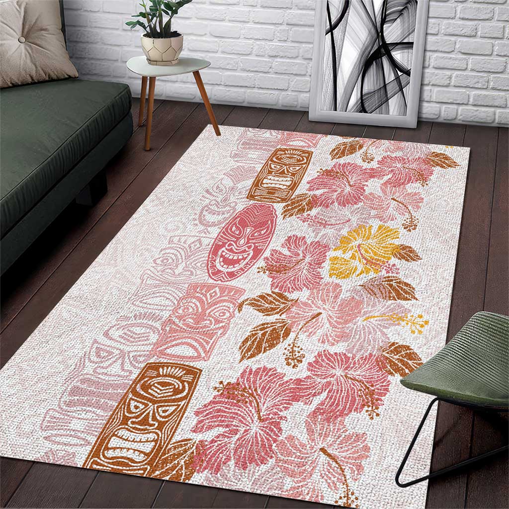 Christmas Aloha Hawaii Tiki Area Rug Hibiscus Spring Colors - Polynesian Pride