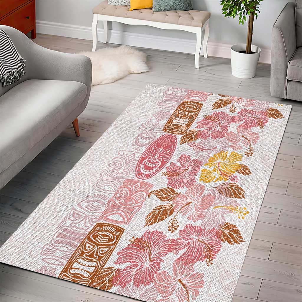 Christmas Aloha Hawaii Tiki Area Rug Hibiscus Spring Colors - Polynesian Pride
