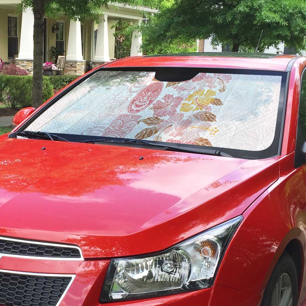 Christmas Aloha Hawaii Tiki Auto Sun Shade Hibiscus Spring Colors - Polynesian Pride