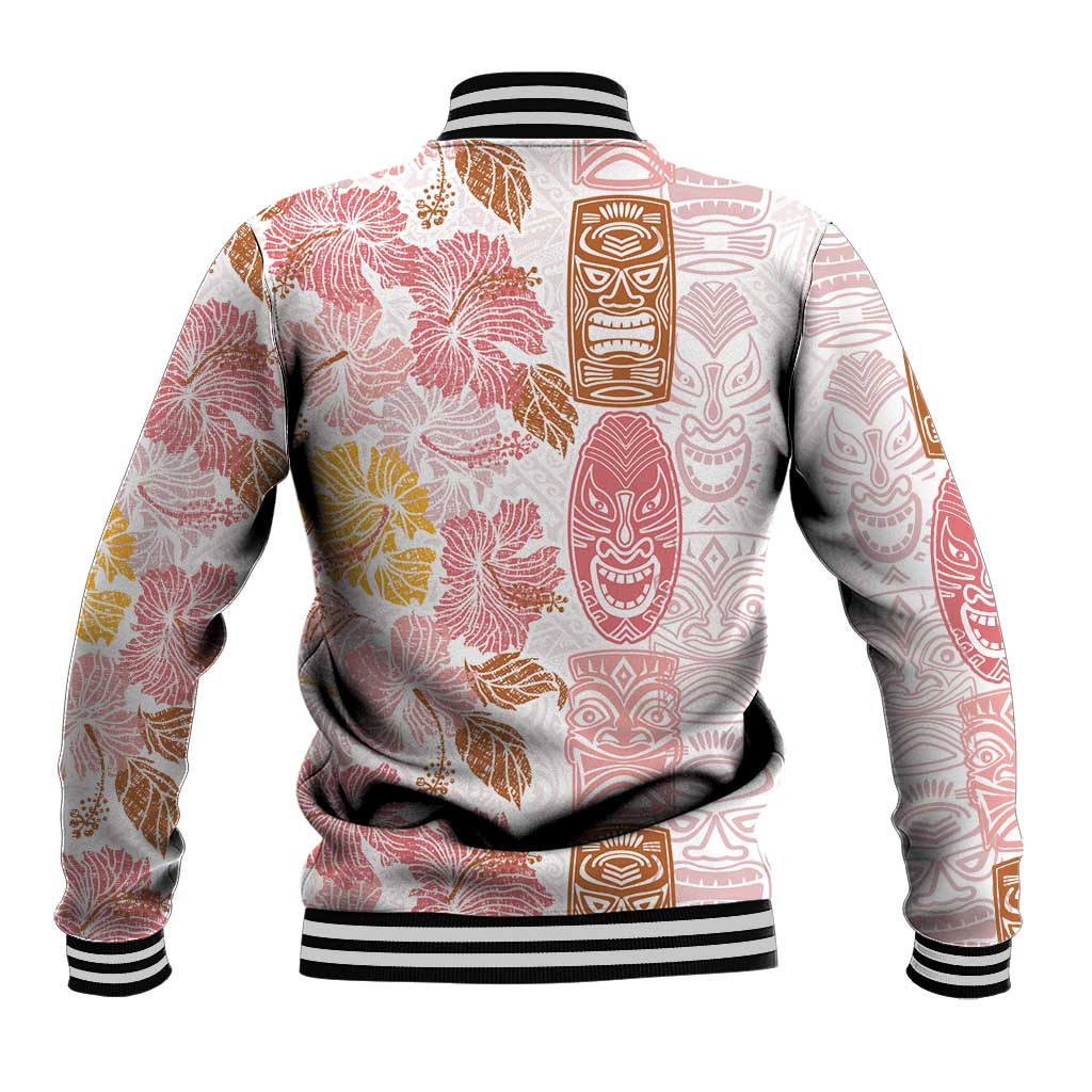 Christmas Aloha Hawaii Tiki Baseball Jacket Hibiscus Spring Colors - Polynesian Pride