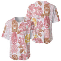 Christmas Aloha Hawaii Tiki Baseball Jersey Hibiscus Spring Colors - Polynesian Pride