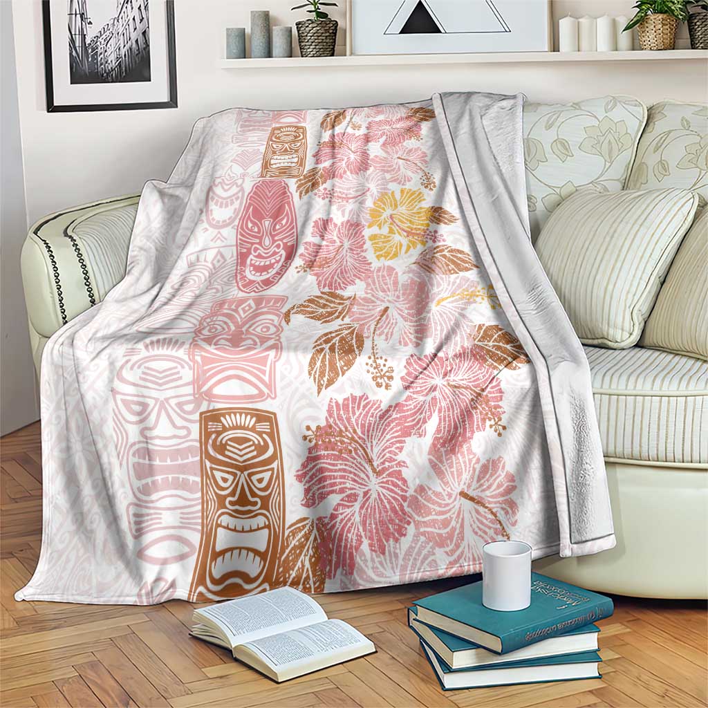 Christmas Aloha Hawaii Tiki Blanket Hibiscus Spring Colors - Polynesian Pride