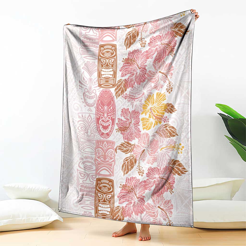 Christmas Aloha Hawaii Tiki Blanket Hibiscus Spring Colors - Polynesian Pride