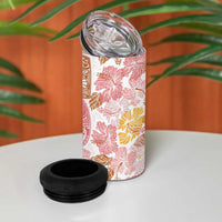 Christmas Aloha Hawaii Tiki 4 in 1 Can Cooler Tumbler Hibiscus Spring Colors - Polynesian Pride