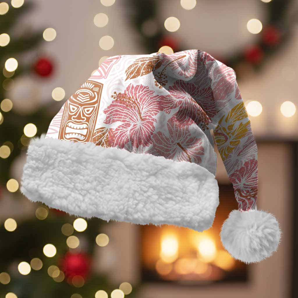 Christmas Aloha Hawaii Tiki Christmas Santa Hat Hibiscus Spring Colors - Polynesian Pride