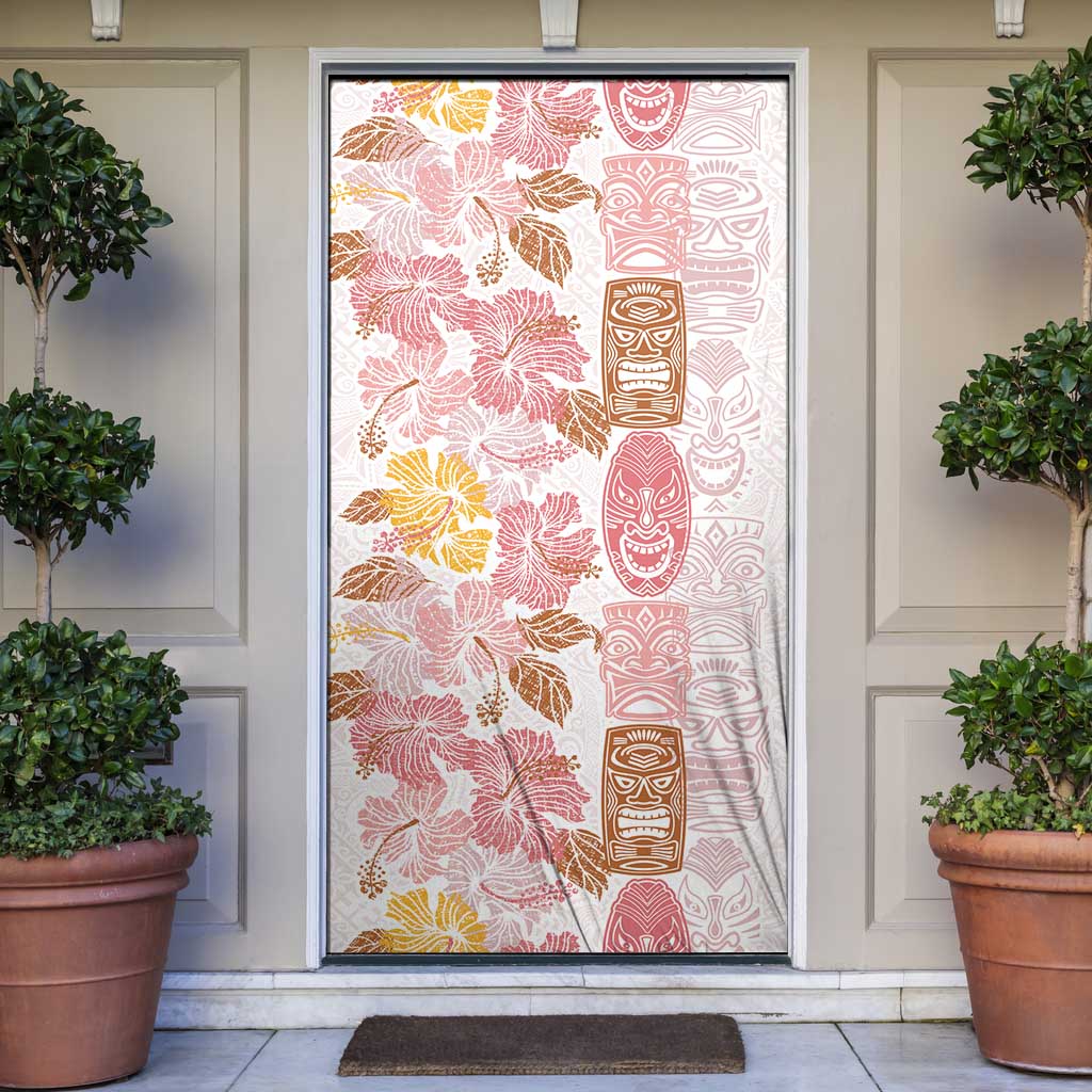 Christmas Aloha Hawaii Tiki Door Cover Hibiscus Spring Colors - Polynesian Pride
