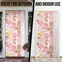 Christmas Aloha Hawaii Tiki Door Cover Hibiscus Spring Colors - Polynesian Pride