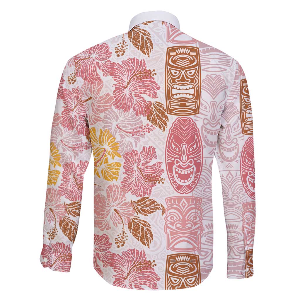 Christmas Aloha Hawaii Tiki Family Matching Short Sleeve Bodycon Dress and Hawaiian Shirt Hibiscus Spring Colors - Polynesian Pride