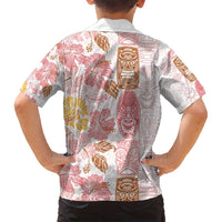 Christmas Aloha Hawaii Tiki Family Matching Tank Maxi Dress and Hawaiian Shirt Hibiscus Spring Colors - Polynesian Pride