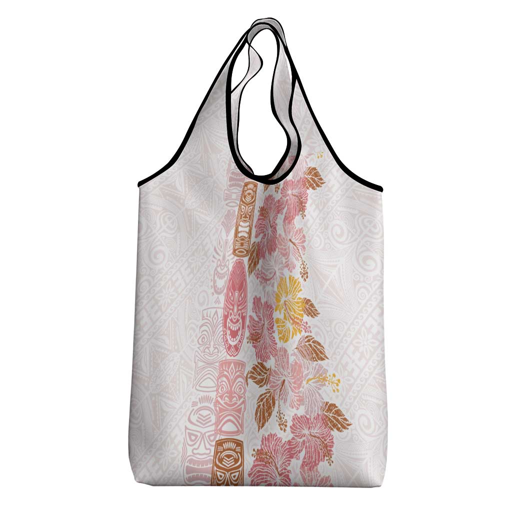 Christmas Aloha Hawaii Tiki Grocery Bag Hibiscus Spring Colors - Polynesian Pride