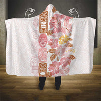 Christmas Aloha Hawaii Tiki Hooded Blanket Hibiscus Spring Colors - Polynesian Pride