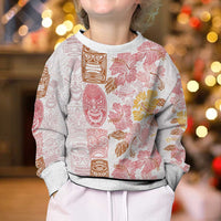 Christmas Aloha Hawaii Tiki Kid Ugly Christmas Sweater Hibiscus Spring Colors - Polynesian Pride